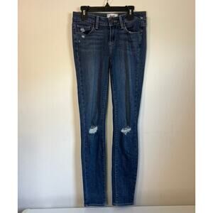 PAIGE Verdugo Ultra Skinny Jeans Women Size 26‎ Blue Distressed Ripped